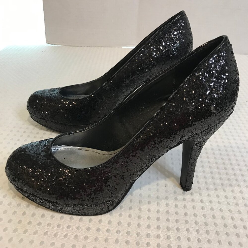 FERGALICIOUS BY FERGIE NELLY TOO GLITTER HEEL SHOES SIZE 7M - Picture 7 of 8